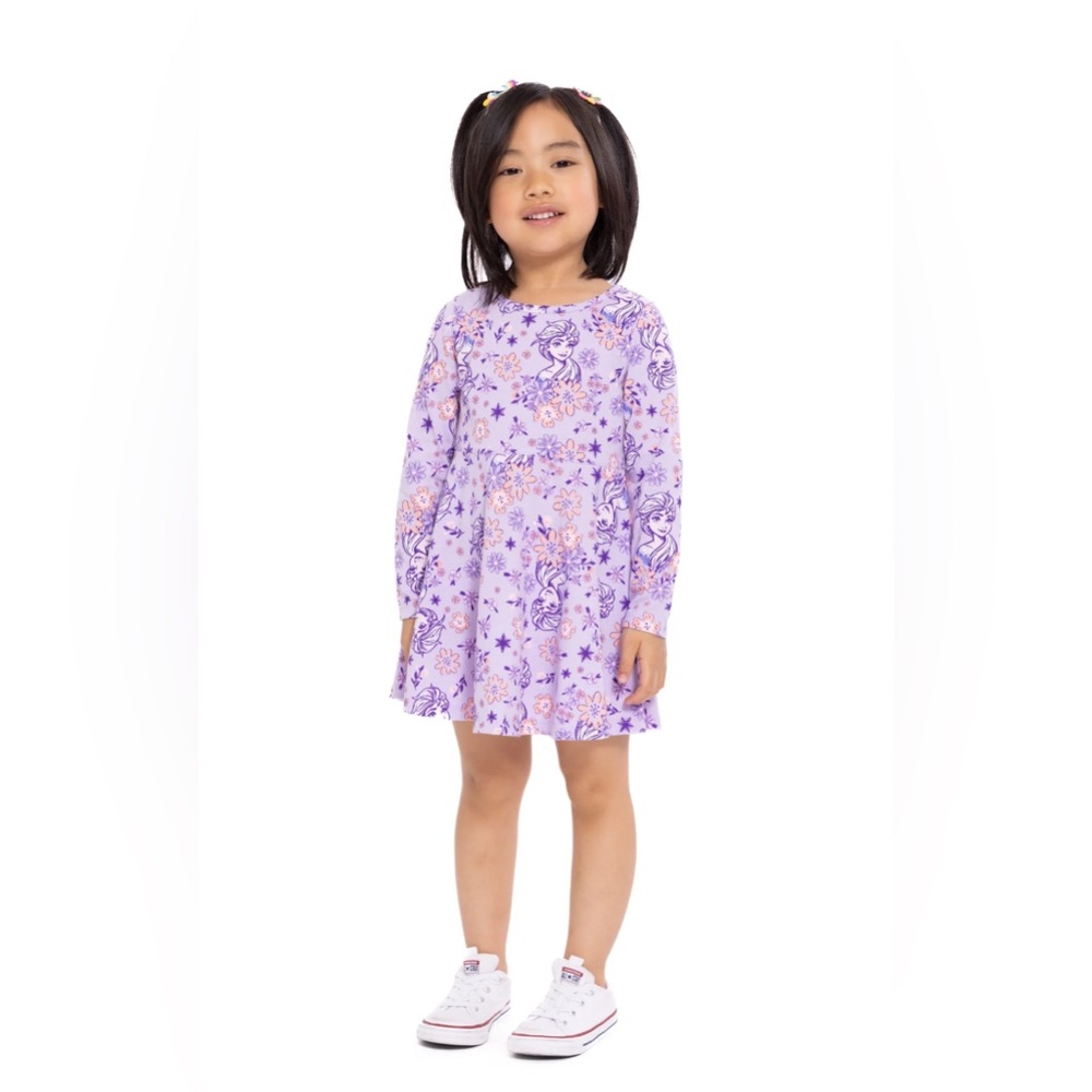 Disney‎ Frozen Toddler Long Sleeve Dress NWT 12M & 2T - Picture 2 of 6